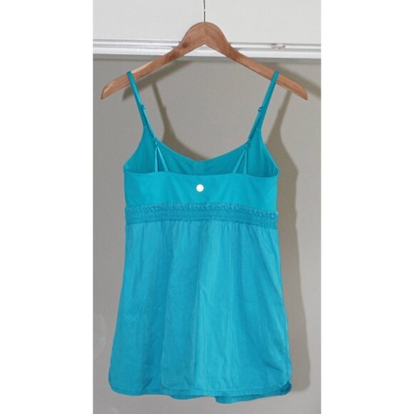 Lululemon - Bliss Tank in color Surge Blue (Teal), Empire Waist - sz 8 - Picture 4 of 7